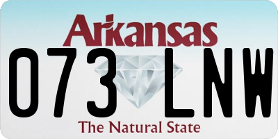 AR license plate 073LNW