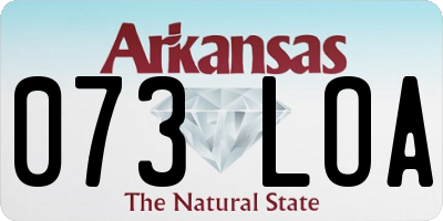 AR license plate 073LOA