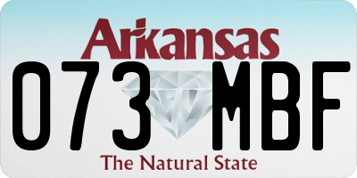 AR license plate 073MBF