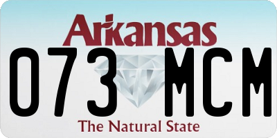 AR license plate 073MCM