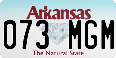 AR license plate 073MGM