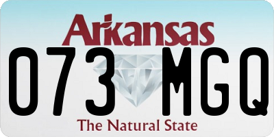AR license plate 073MGQ