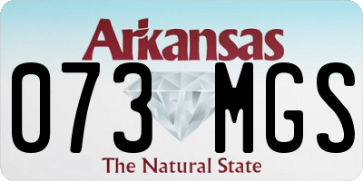 AR license plate 073MGS
