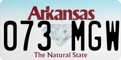 AR license plate 073MGW