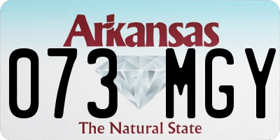 AR license plate 073MGY