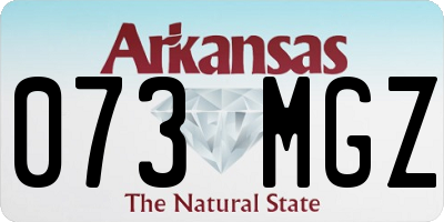 AR license plate 073MGZ