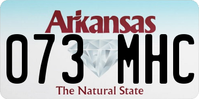 AR license plate 073MHC