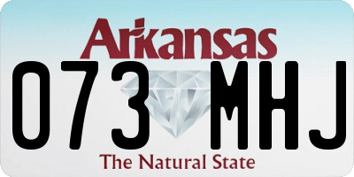 AR license plate 073MHJ