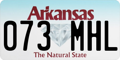 AR license plate 073MHL