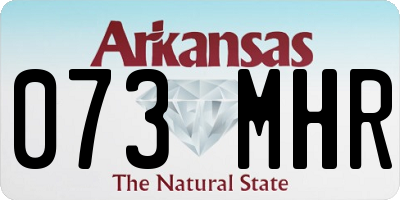 AR license plate 073MHR
