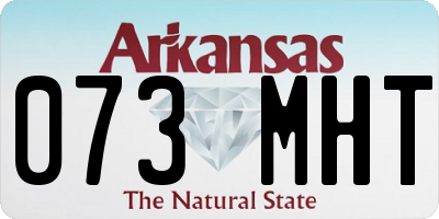 AR license plate 073MHT