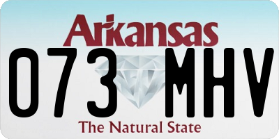 AR license plate 073MHV