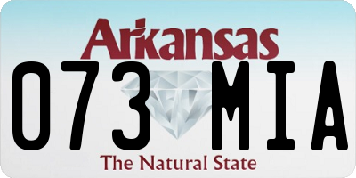 AR license plate 073MIA