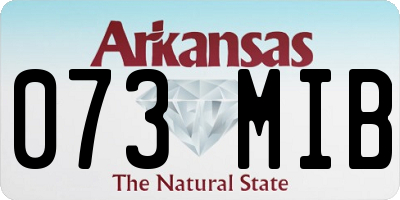 AR license plate 073MIB