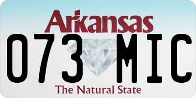 AR license plate 073MIC