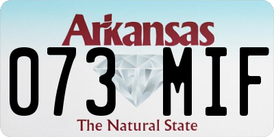 AR license plate 073MIF