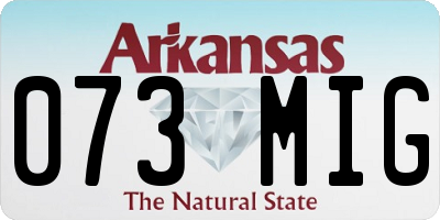 AR license plate 073MIG