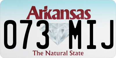 AR license plate 073MIJ