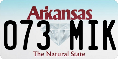 AR license plate 073MIK
