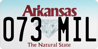 AR license plate 073MIL