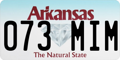 AR license plate 073MIM