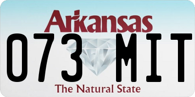 AR license plate 073MIT