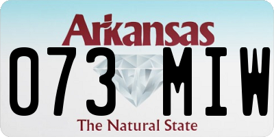 AR license plate 073MIW