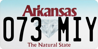AR license plate 073MIY