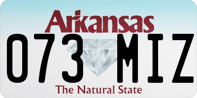 AR license plate 073MIZ