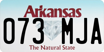 AR license plate 073MJA