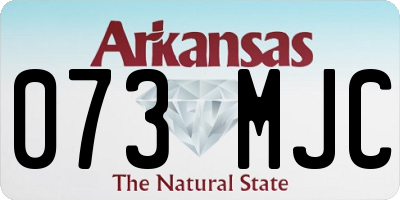 AR license plate 073MJC
