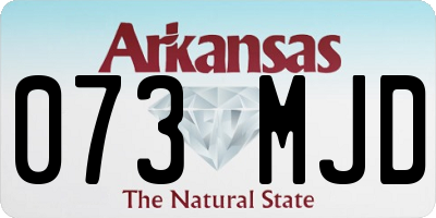 AR license plate 073MJD