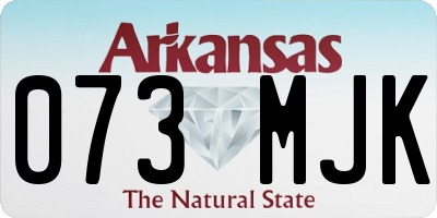 AR license plate 073MJK