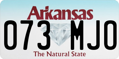 AR license plate 073MJO