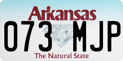 AR license plate 073MJP