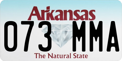 AR license plate 073MMA