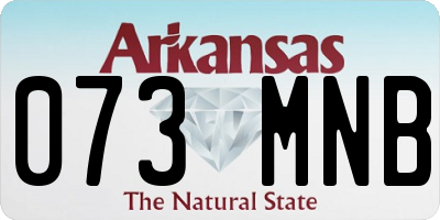 AR license plate 073MNB