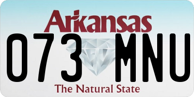 AR license plate 073MNU
