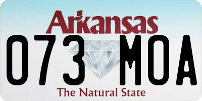AR license plate 073MOA