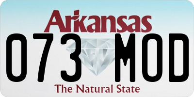 AR license plate 073MOD