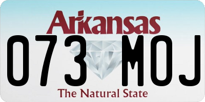 AR license plate 073MOJ