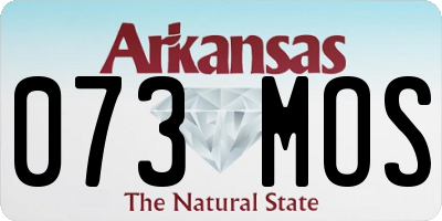 AR license plate 073MOS
