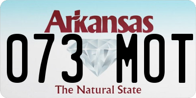 AR license plate 073MOT
