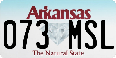 AR license plate 073MSL