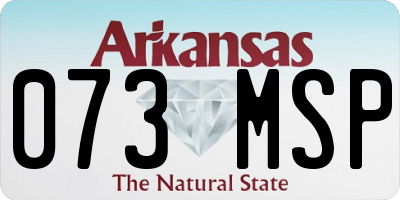 AR license plate 073MSP