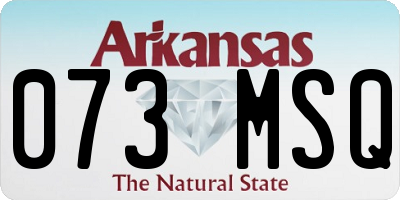 AR license plate 073MSQ