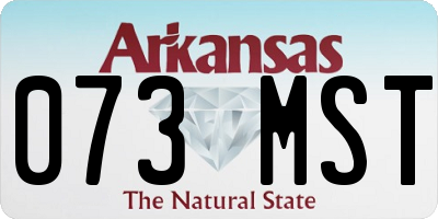 AR license plate 073MST