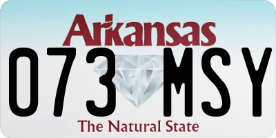 AR license plate 073MSY