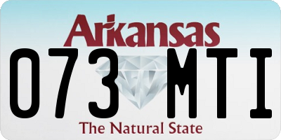 AR license plate 073MTI