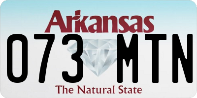 AR license plate 073MTN